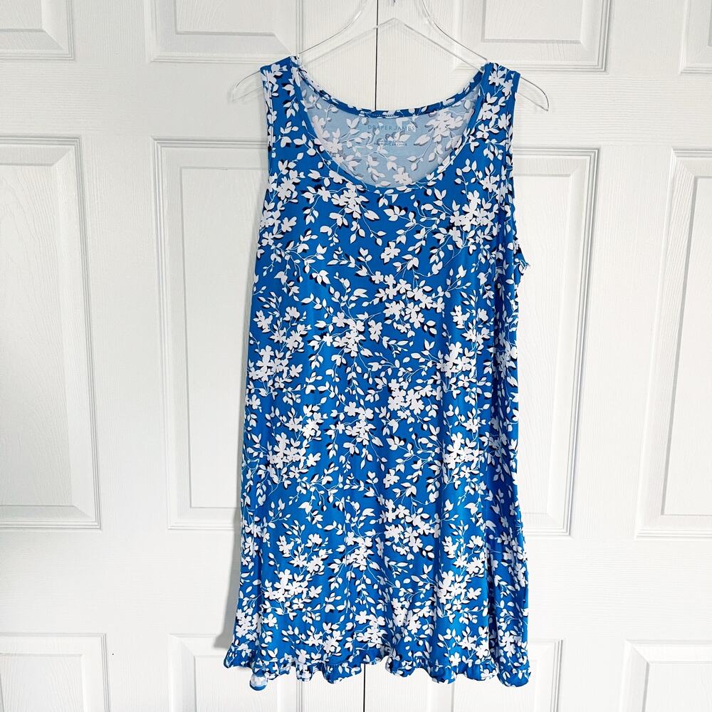 Draper James Blue Floral Ruffle Nightie - Picture 2 of 7